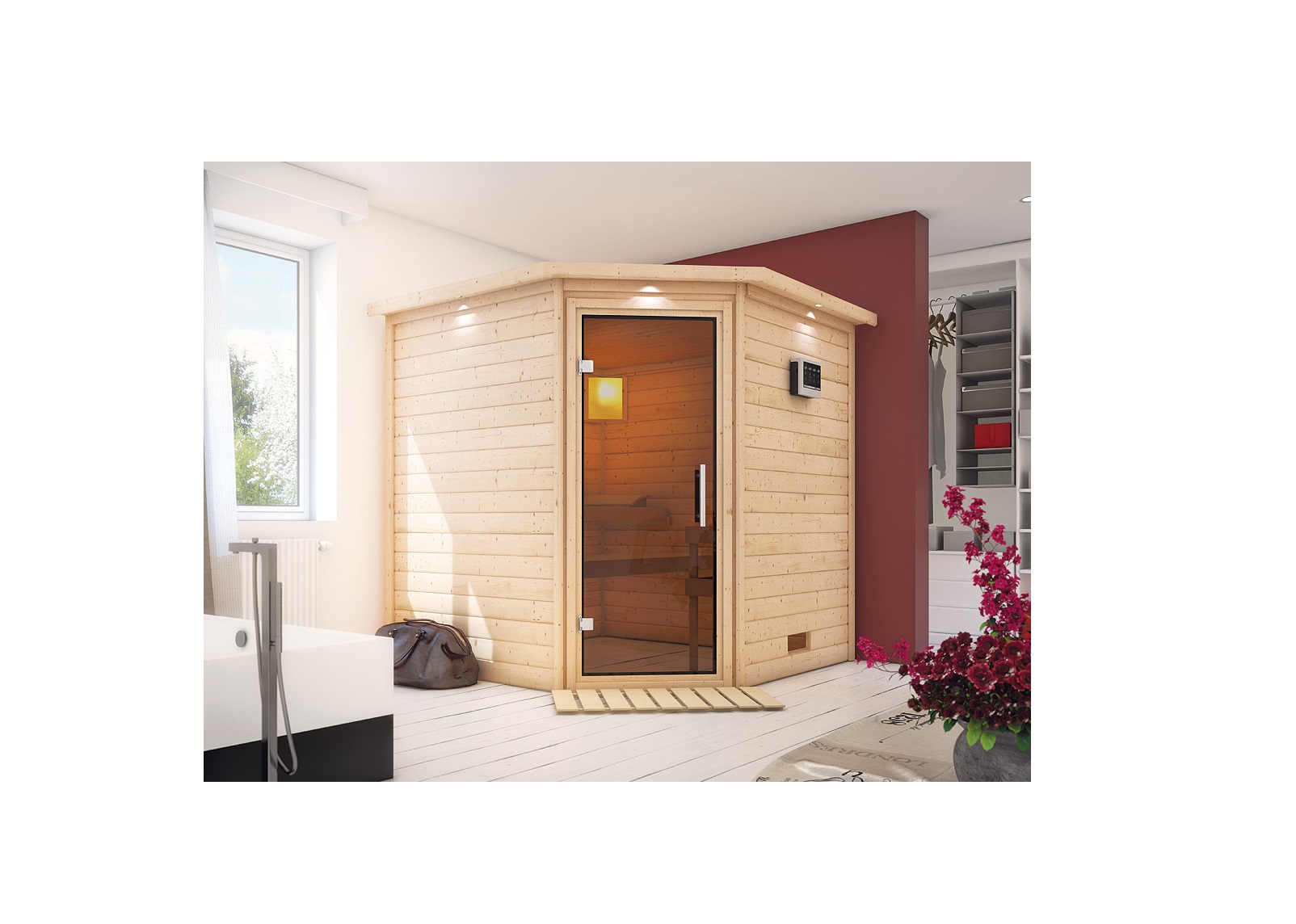 Drinnen, Innenarchitektur, Paneele aus Holz, Handtasche, Tür