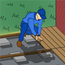 Montage der Terrassendielen