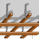 Paneele Unterkonstruktion mit Holzlatten